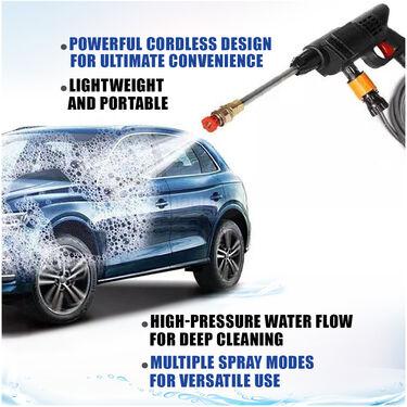 48V Max Cordless High Pressure Water Jet Gun – Portable Wireless Car Wash Foam Sprayer