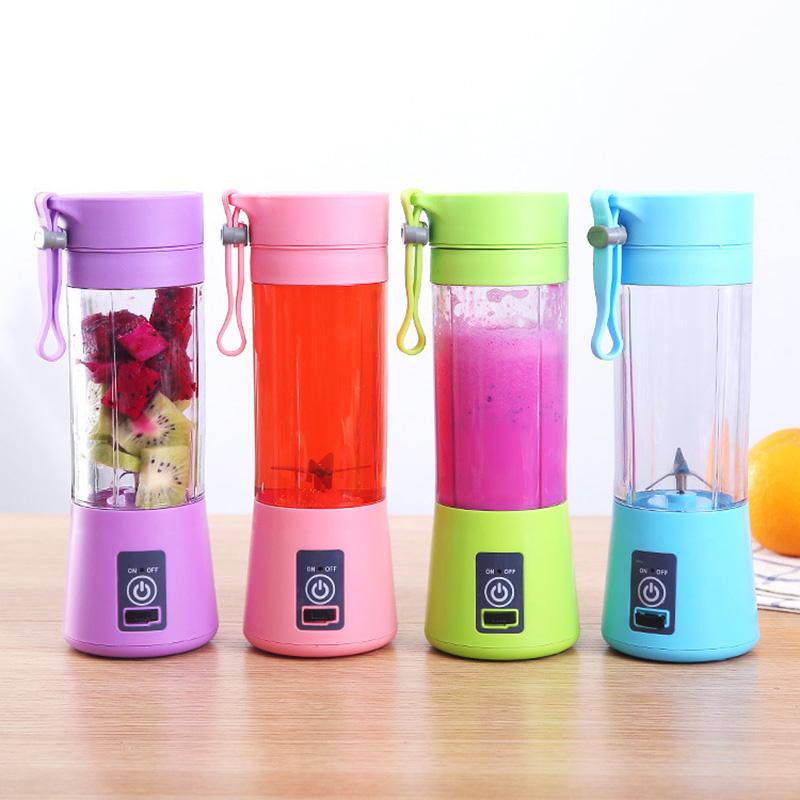 Portable USB Mini Fruit Bottle Juicer – 380ml Travel Smoothie Blender