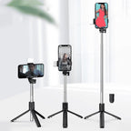 4-in-1 Bluetooth Selfie Stick Tripod Stand – 700mm Extendable Vlog Pole with LED Fill Light