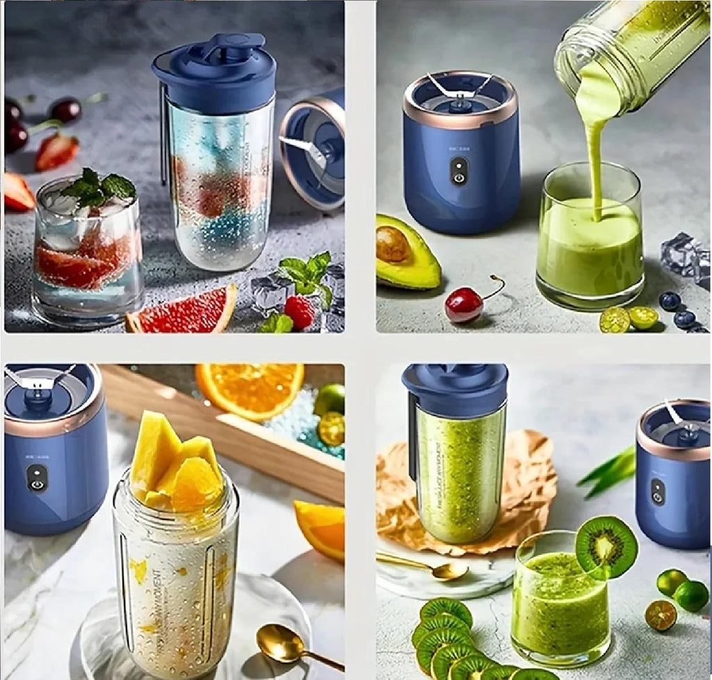 Hexa-Blade Rechargeable Portable Juicer Blender – 400ml Personal Smoothie Maker Cup