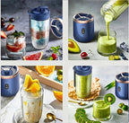 Hexa-Blade Rechargeable Portable Juicer Blender – 400ml Personal Smoothie Maker Cup