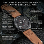 Curren Luxury Chronograph Watch for Men – Stainless Steel Business Wristwatch.