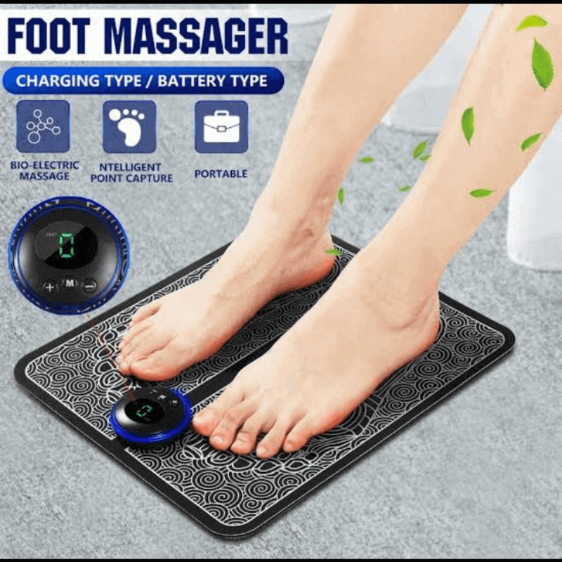 2-in-1 Ultimate EMS Body Recovery Combo – Smart Foot Massager Mat + Mini Butterfly Patch