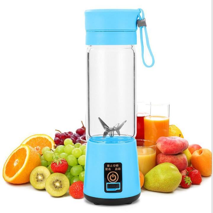 Portable USB Mini Fruit Bottle Juicer – 380ml Travel Smoothie Blender
