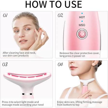 Vibrating Face & Neck Firming Tool – Anti-Aging Sonic Sculpting & Skin Tightening Device