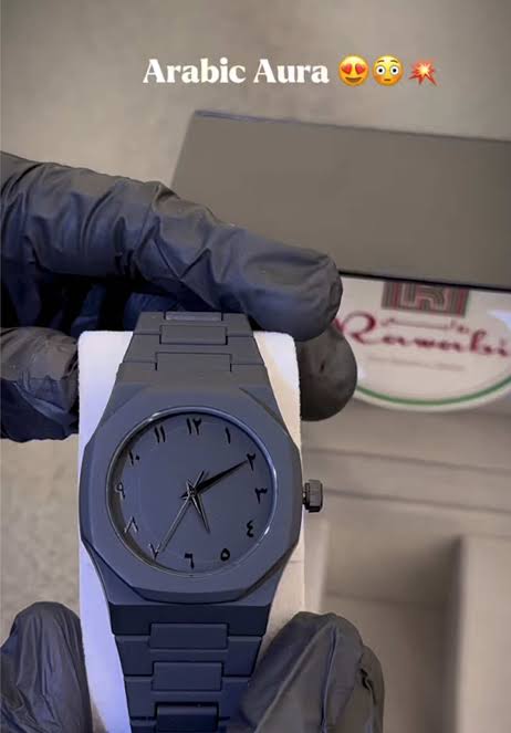 Black Arabic Aura Wrist Watch – Lightweight Fiber Plastic Trendy Timepiece