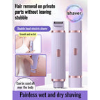 2-in-1 Dual Head Electric Lady Shaver & Bikini Trimmer – Painless Wet & Dry Hair Removal
