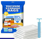 Vacuum Space Saving Compression Storage Bags Kit – 5 Bags + 1 Manual Suction Pump