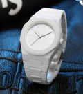 White Aura Premium Wrist Watch – Lightweight Fashion Watch with Butterfly Lock
